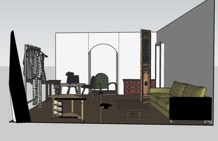 sketchup living unas sardinas 4