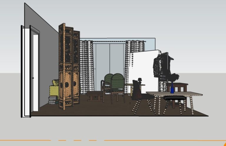sketchup living unas sardinas